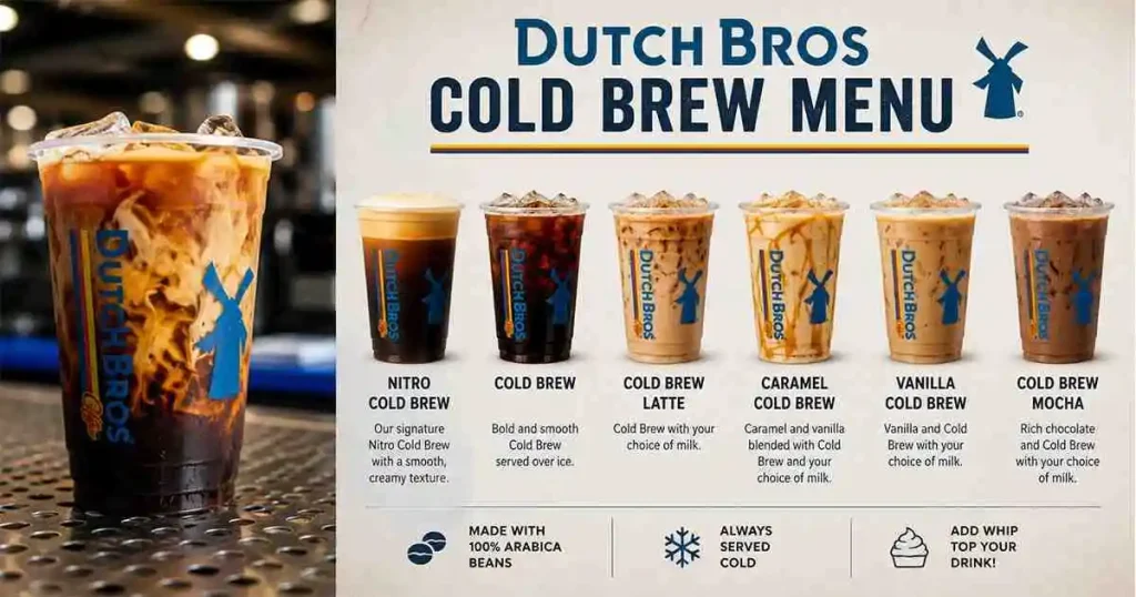 Dutch Bros Cold Brew refreshing iced coffee with bold flavor and premium presentation