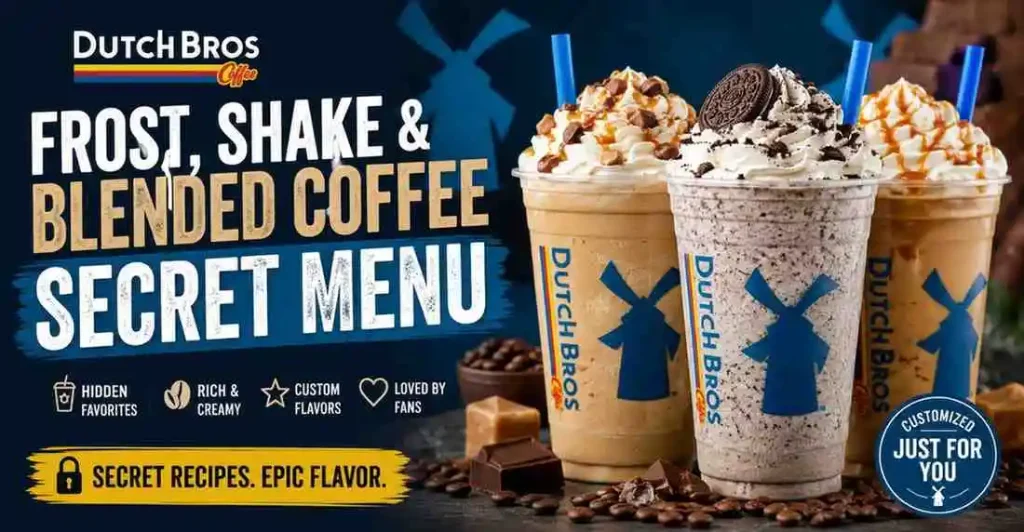 Frost and shake in shape of Dutch Bros blended coffee secret menu