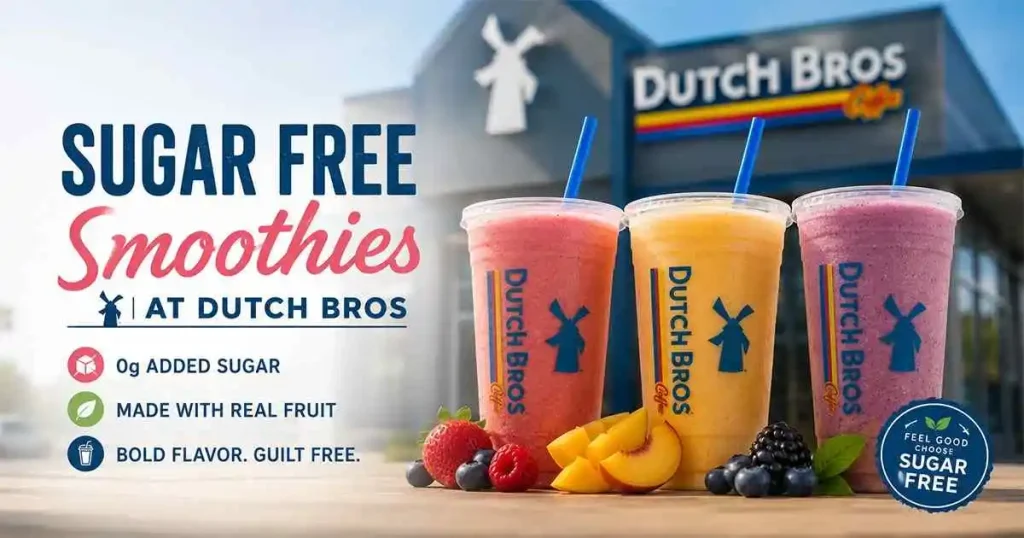 Sugar-Free Smoothies available at Dutch Bros in colorful fruit flavors served fresh and ice-cold.