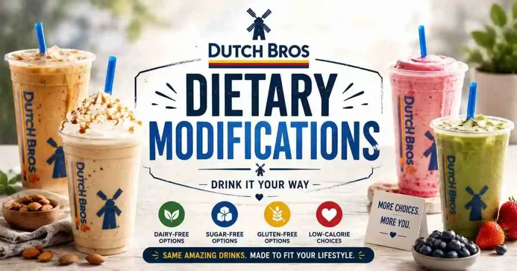 Dietary modifications for Best Dutch Bros Hidden Menu Drinks with sugar-free, dairy-free, dairy-free, and low-calorie custom drink options.